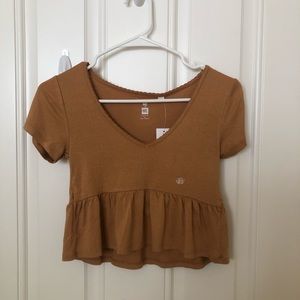 Cropped babydoll top
